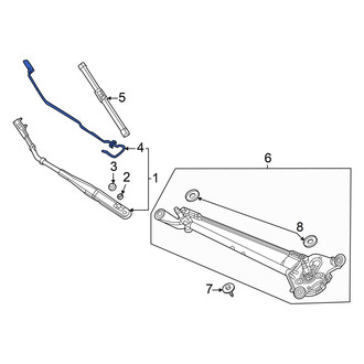 Honda OE - Front Left Windshield Washer Nozzle