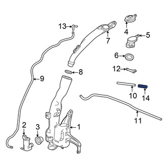 Honda OE - Front Windshield Washer Hose Connector