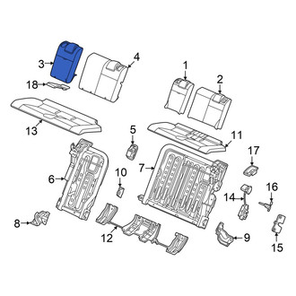 Honda OE - Rear Right Seat Back Cushion Cover