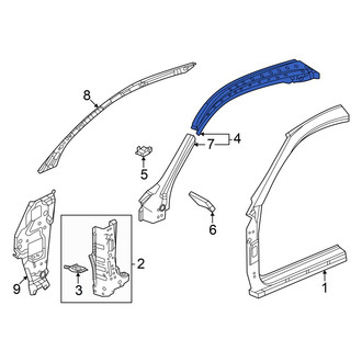 Honda OE - Left Upper Body A-Pillar Reinforcement