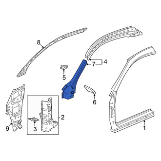 Honda OE - Left Center Body A-Pillar Reinforcement