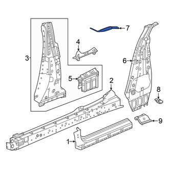 Honda OE - Left Body B-Pillar Baffle Plate
