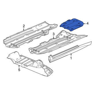 Honda OE - Front Center Left Floor Pan Splash Shield