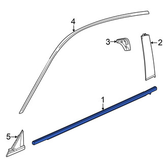 Honda OE - Front Right Door Belt Molding
