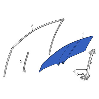 Honda OE - Front Left Door Glass