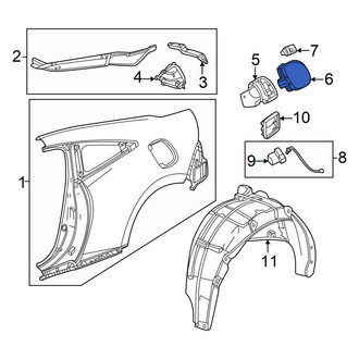 Honda OE - Rear Fuel Filler Door