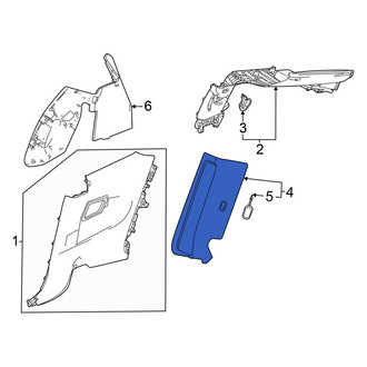 Honda OE - Rear Center Left Interior Quarter Panel Trim Panel