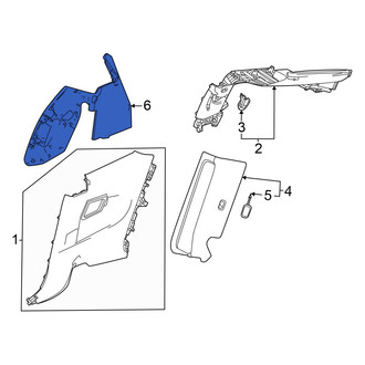 Honda OE - Left Interior Quarter Panel Trim Panel Insulator