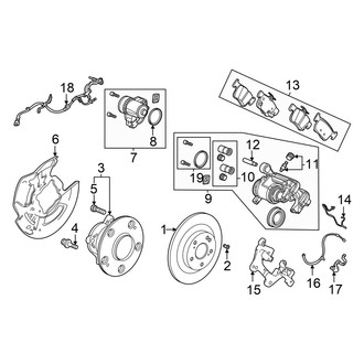 Honda OE - Rear Suspension - Brake Components