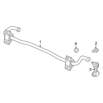 Honda OE - Rear Suspension - Stabilizer Bar & Components
