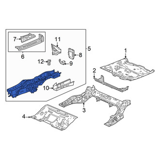 Honda OE - Rear Right Frame Side Member Assembly