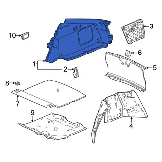 Honda OE - Rear Center Left Interior Quarter Panel Trim Panel