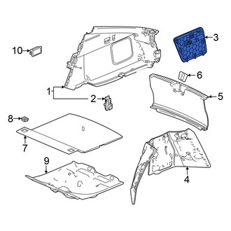 Honda OE - Rear Right Interior Quarter Panel Trim Panel Access Cover