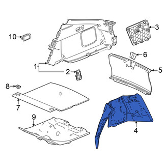 Honda OE - Right Interior Quarter Panel Trim Panel Insulator