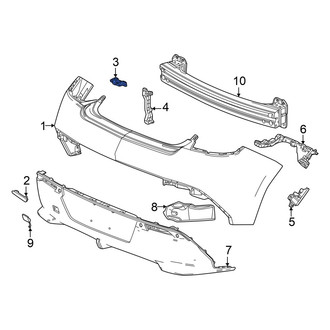 Honda OE - Rear Left Bumper Cover Bracket