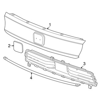 Honda OE - Front Bumper & Grille - Grille & Components