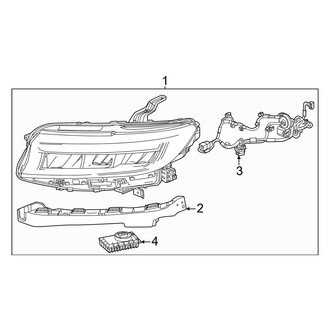 Honda OE - Front Lamps - Headlamp Components