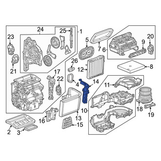 Honda OE - Outer HVAC Heater Core Bracket