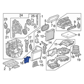 Honda OE - Upper HVAC Heater Core Bracket