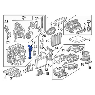 Honda OE - Lower HVAC Heater Core Bracket