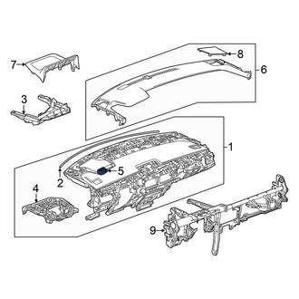 Honda OE - Left Dashboard Air Vent Trim