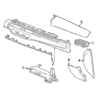Honda OE - Instrument Panel Components (Passenger Side, Components)