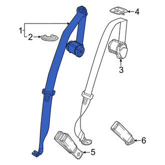 Honda OE - Rear Left Seat Belt Lap and Shoulder Belt