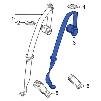 Honda OE - Rear Center Seat Belt Lap and Shoulder Belt
