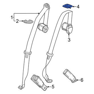 Honda OE - Rear Left Seat Belt Trim Bezel