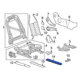 Honda OE - Front Right Inner Seat Track Cover