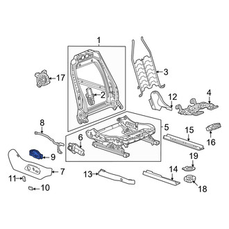 Honda OE - Front Right Power Seat Switch