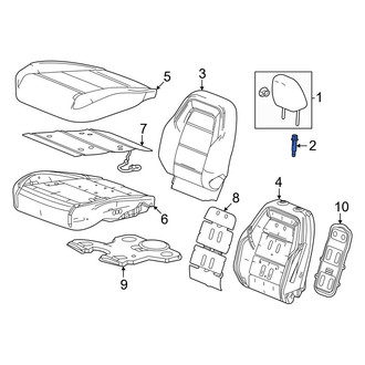 Honda OE - Front Left Headrest Guide