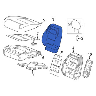 Honda OE - Front Left Seat Back Cushion Cover