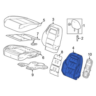 Honda OE - Front Left Seat Back Cushion