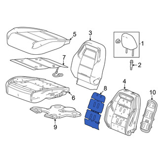 Honda OE - Front Right Upper Seat Heater Pad