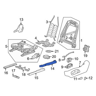 Honda OE - Front Left Inner Seat Track Cover