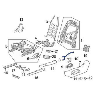 Honda OE - Left Seat Trim Panel Bracket