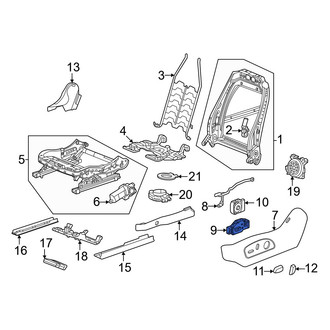 Honda OE - Front Left Power Seat Switch