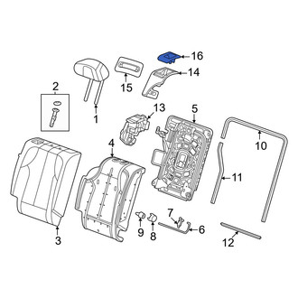 Honda OE - Rear Right Folding Seat Latch Release Handle Bezel