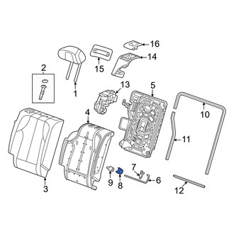 Honda OE - Right Seat Back Frame Sleeve