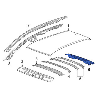 Honda OE - Rear Roof Header Panel