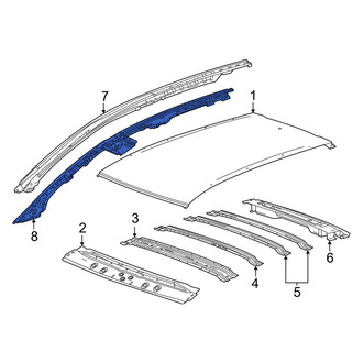 Honda OE - Left Inner Roof Side Rail