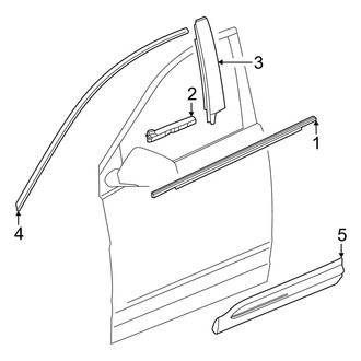 Honda OE - Front Door - Exterior Trim