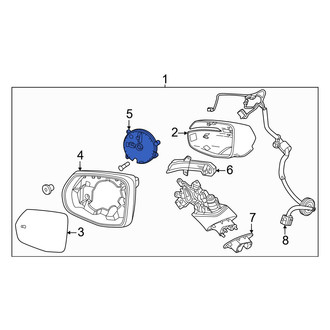 Honda OE - Front Door Mirror Drive Motor