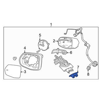 Honda OE - Front Left Door Mirror Gasket