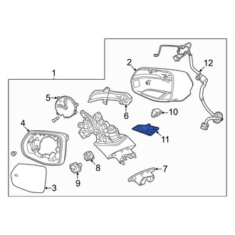 Honda OE - Front Left Door Mirror Cap