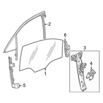 Honda OE - Front Door - Glass & Hardware