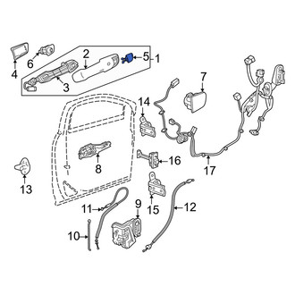 Honda OE - Front Left Door Lock Cylinder Cap