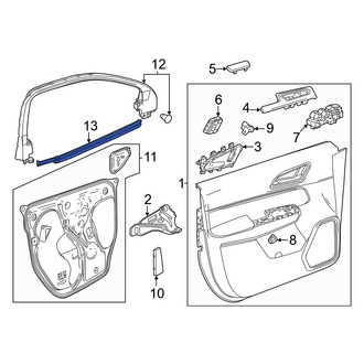 Honda OE - Front Left Door Window Belt Weatherstrip