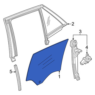 Honda OE - Front Right Door Glass